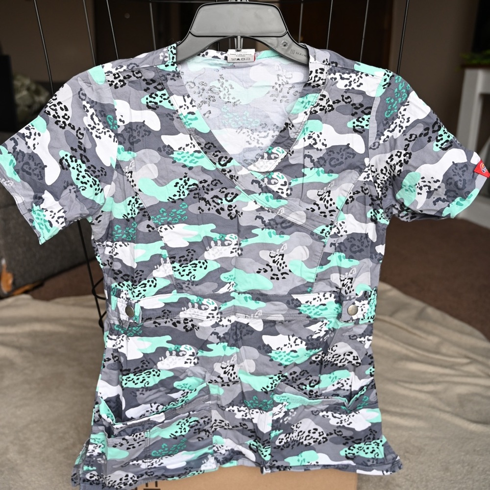 Animal Print Dickies Scrub Top
